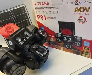 4 Lens 4G Solar CCTV Outdoor PTZ Security Camera With Night