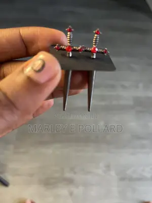 Chrome Hearts Sword Red Earrings