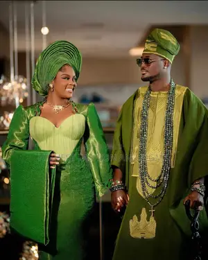 Luxury Forest Lime Green Traditional Couple Set