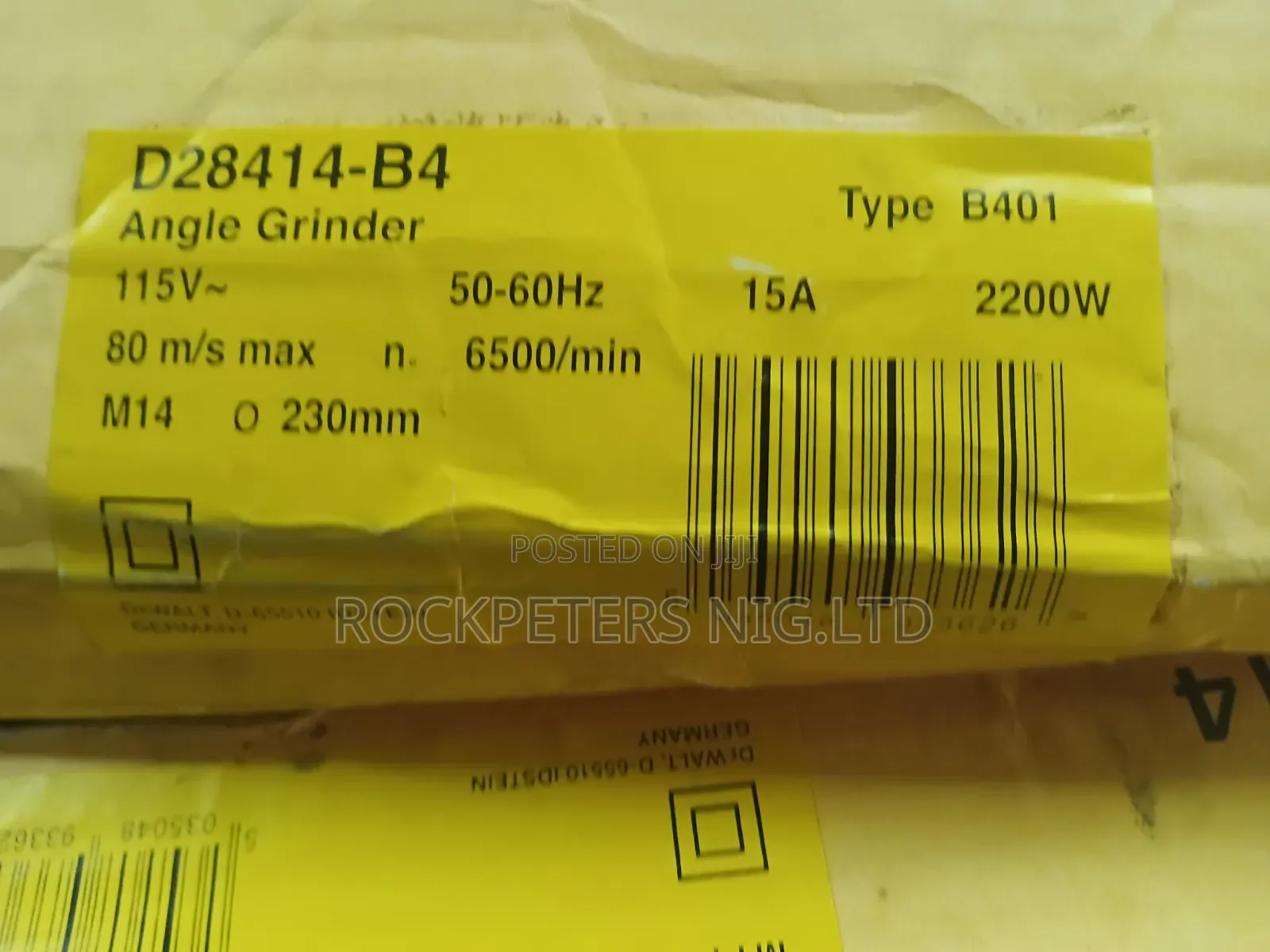 Dewalt D28414-B4 115v, 230mm,2200w Large Angle Grinder