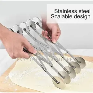 Double Sided Stainless Steel Extendable Pizza Slicer Chinchin Cutter