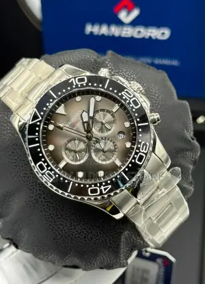 Hanboro Quality Luxury Men Stainless Steel Wristwatch