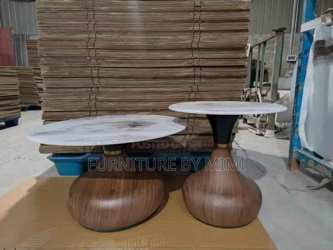 Luxury 2-in-1 Round Nesting Coffee Table Set With 2 Drawers