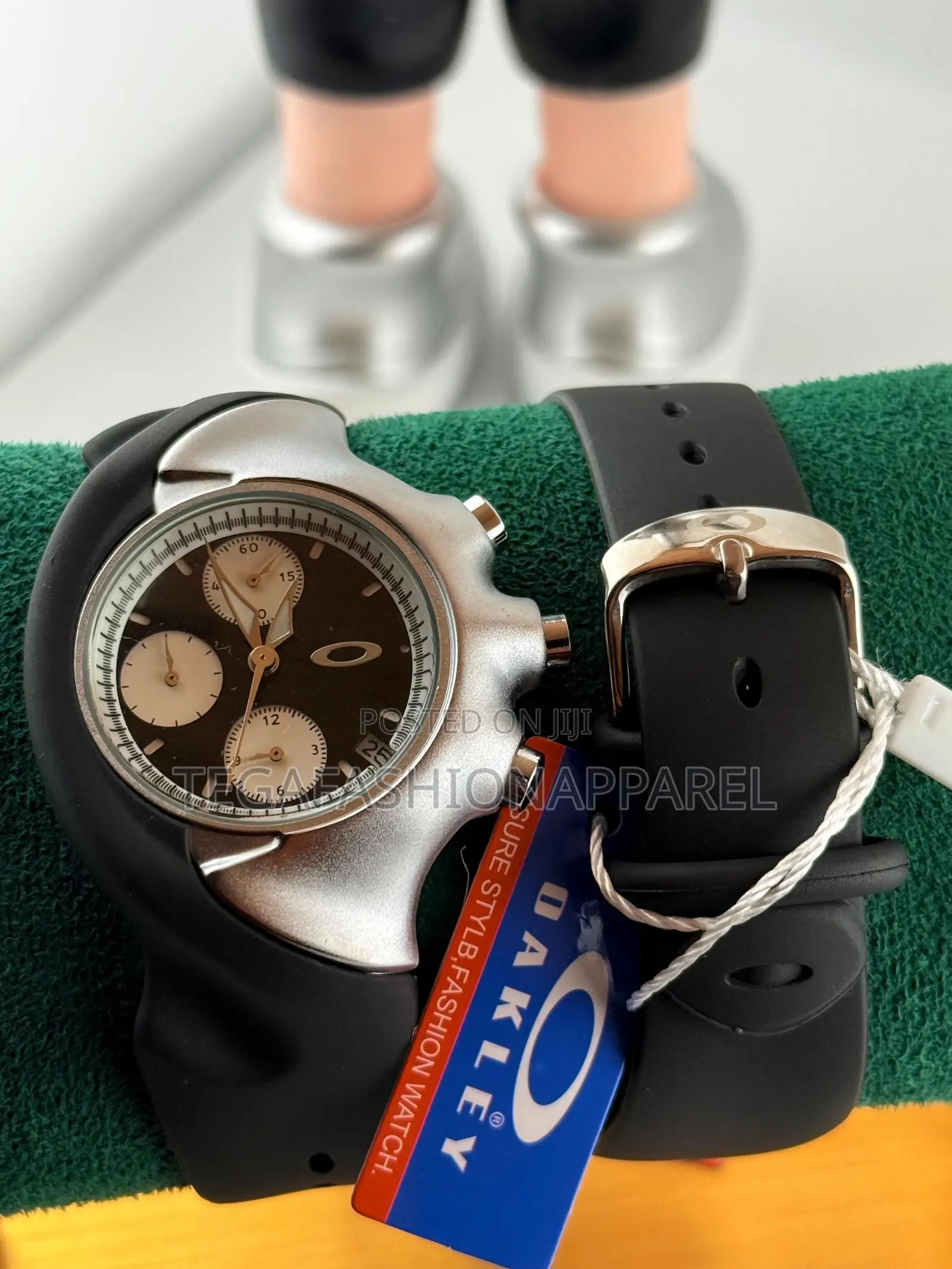 Oakley Active Chronographs Rubber Strap Watch