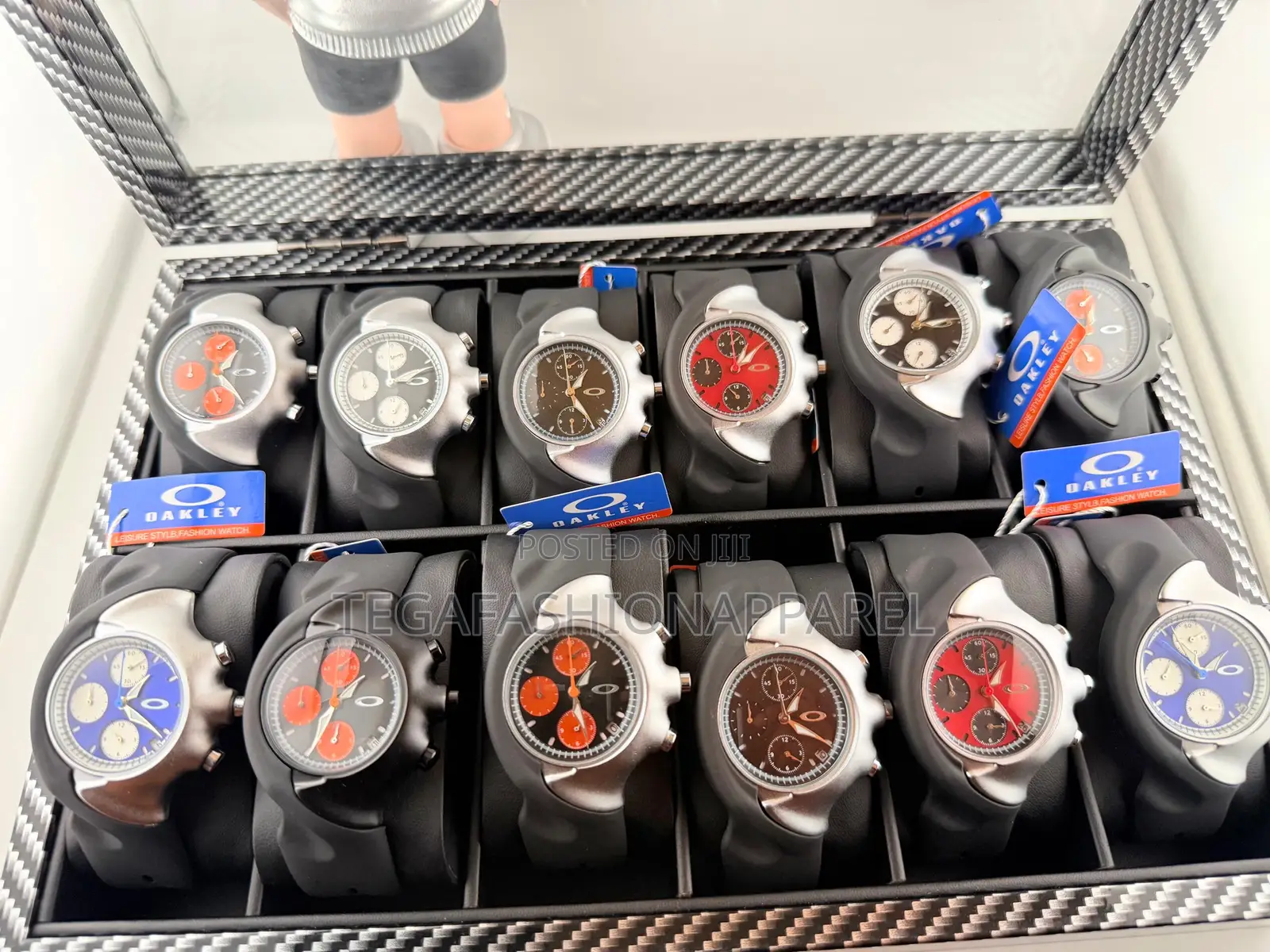 Oakley Active Chronographs Rubber Strap Watch