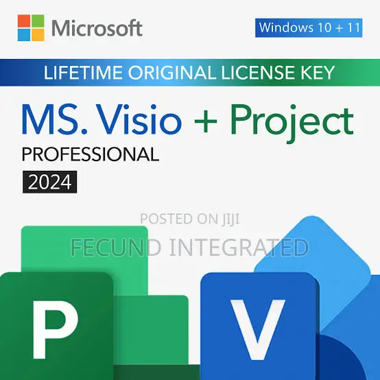 Microsoft Project 2024 Pro + Microsoft Visio Pack 2024 Pro Bundle (PC)