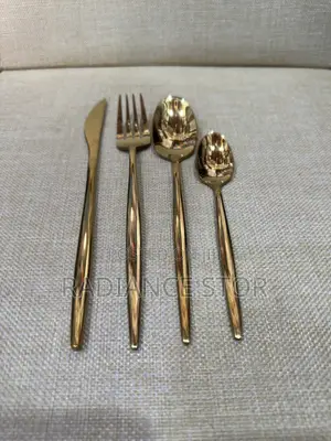 6pcs Quality Pencil Gold Spoon