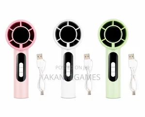 Rechargeable Handheld Fan – Digital Display, Long Battery Life