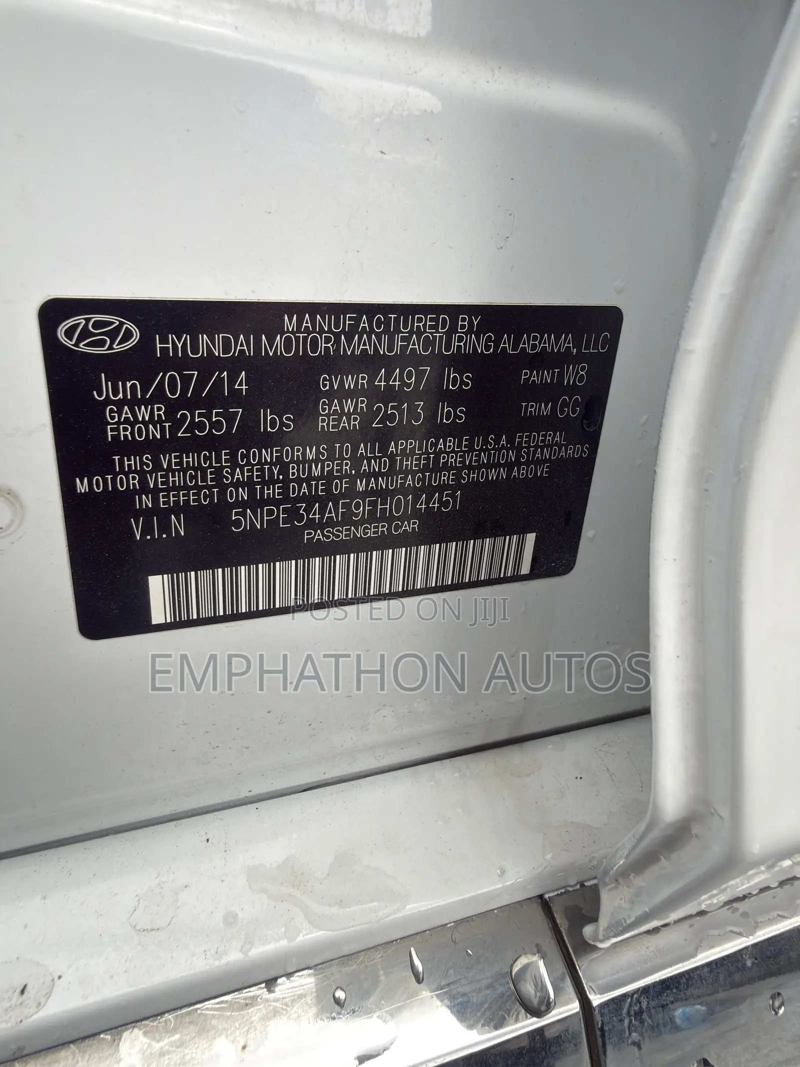 Hyundai Sonata 2014 White