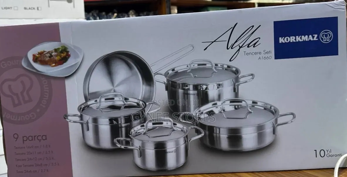 Korkmaz 9pcs Turkish Cookware Set