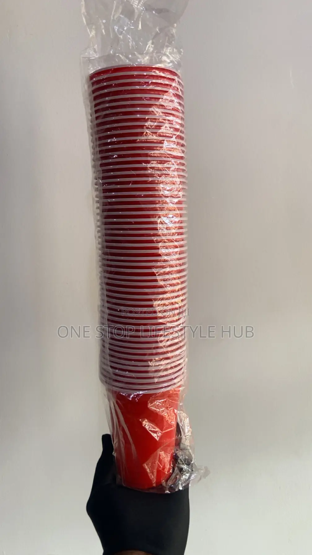 Premium Disposable Red Plastic Party Cups (50 PCS Pack)