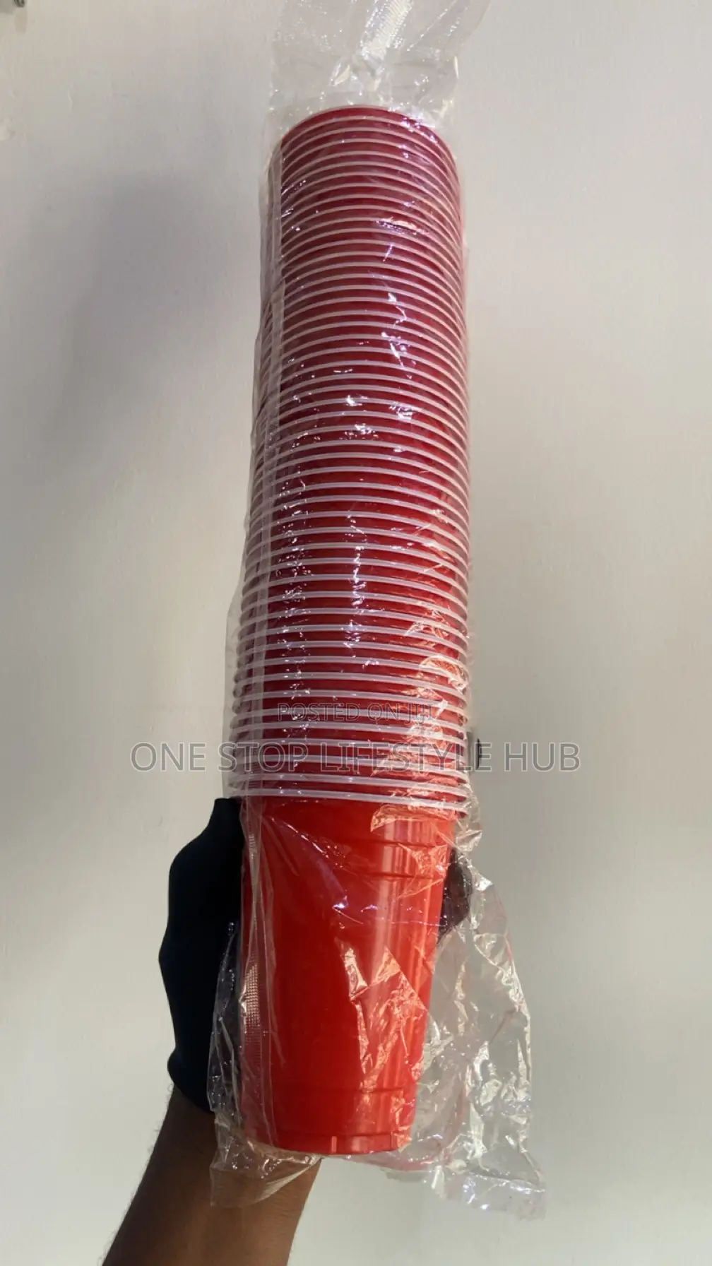 Premium Disposable Red Plastic Party Cups (50 PCS Pack)