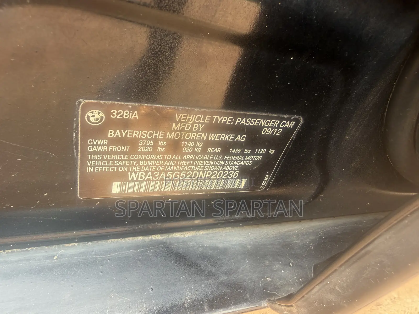 BMW 328i 2013 Black