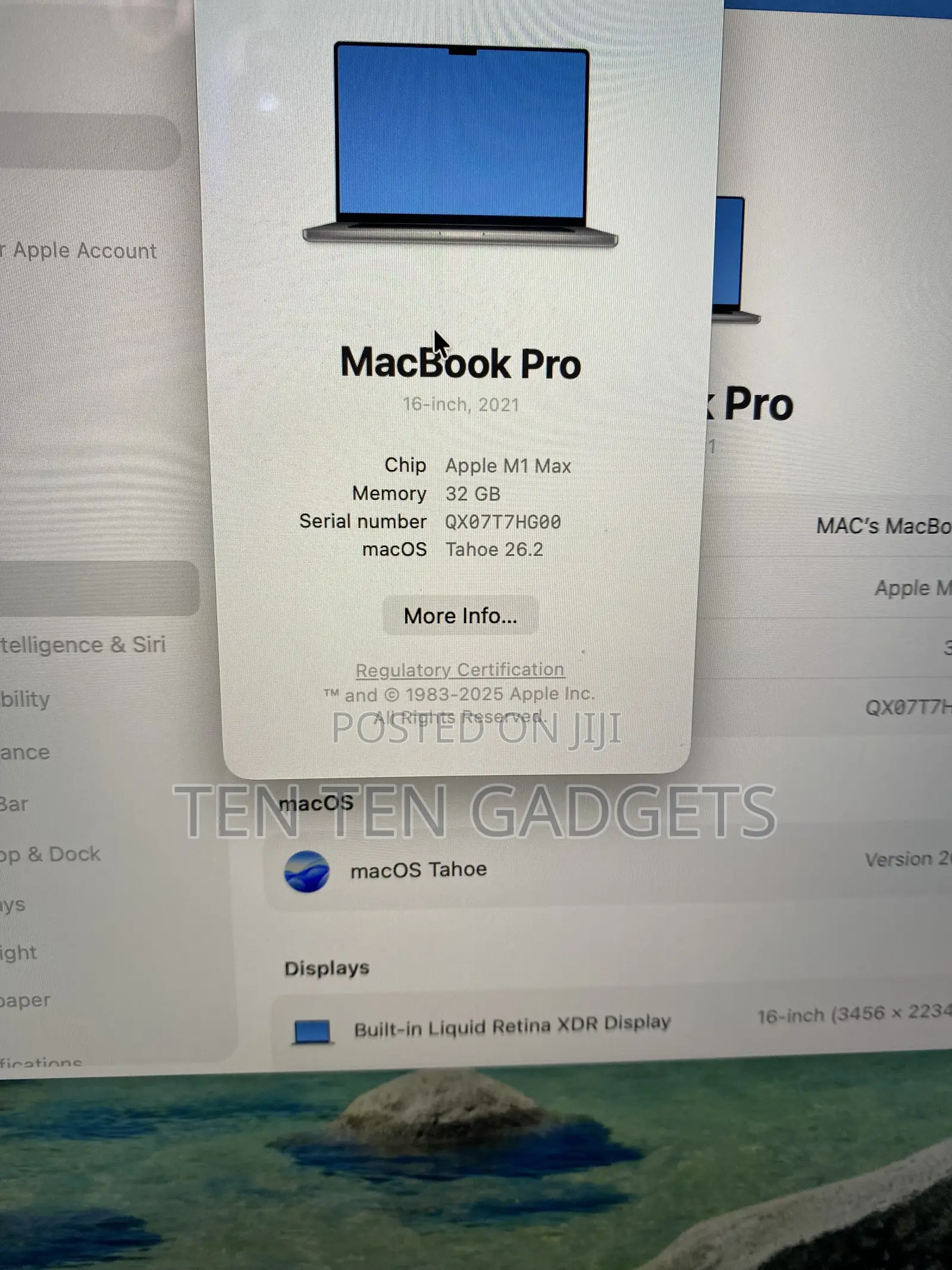 Laptop Apple MacBook Pro 2021 M1 Max 32GB Apple M1 Max SSD 1T