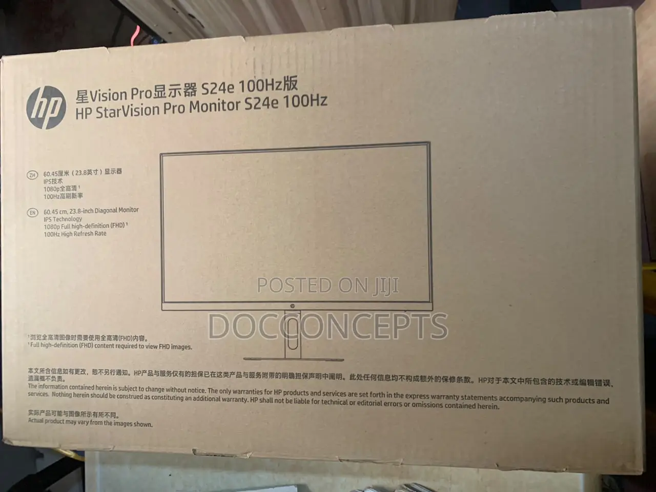 HP Starvision Pro Monitor S24e Ips With FHD Screen