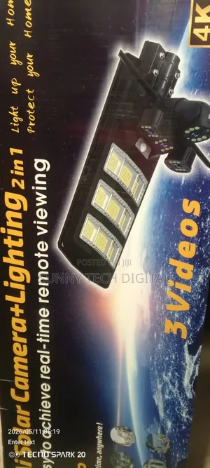 4g V380 3 Lens Solar Street Light Camera