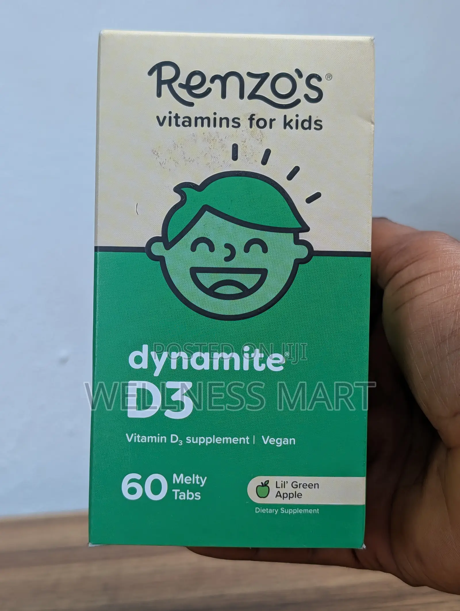 Renzo's Dynamite Vitamin D3 Melty Tabs | Kids | 60 Tablets