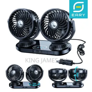 Double Headed Car Fan – Powerful Dual Cooling System