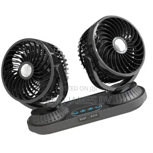 360° Rotating Double Head Vehicle Fan – Smart Car Cooling Accessory