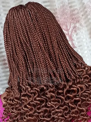 Curly Tip Brown Braids Wig