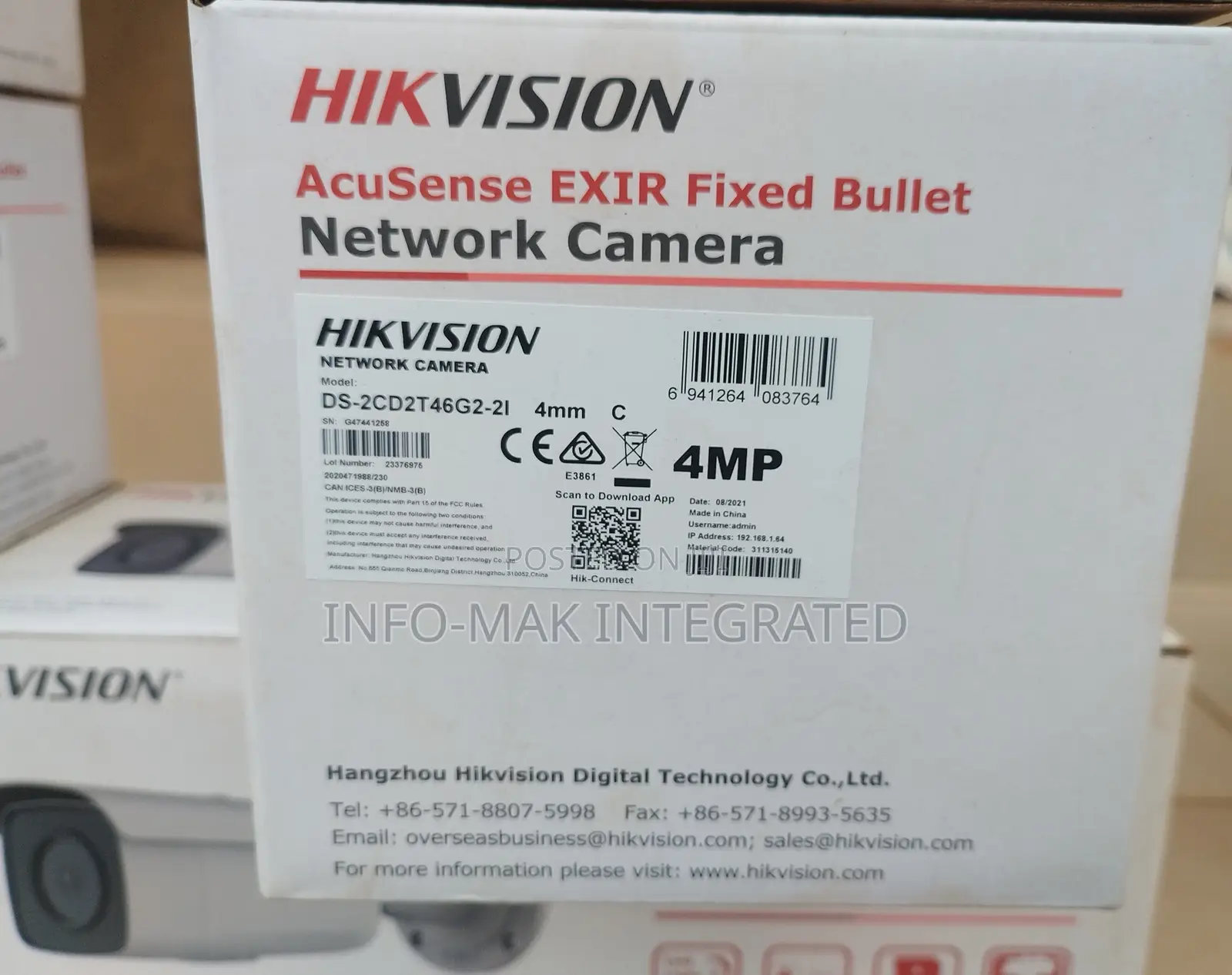 Hikvision Acusense Network Camera 4mm 4mp Ds-2cd2t43g2-2i