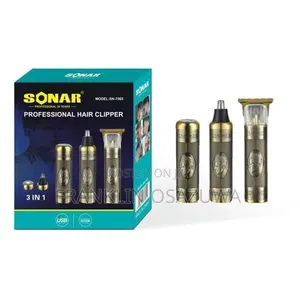 Sonar 3-in-1 Professional Hair Clipper Set – Rechargeable USB Trimmer
