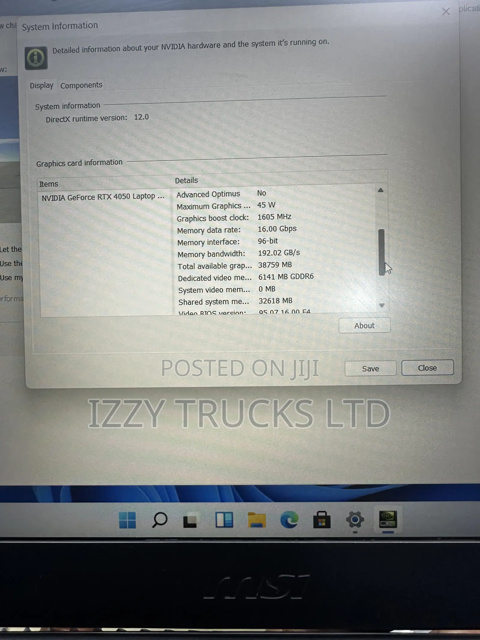 Laptop MSI GF63 64GB Intel Core i7 SSD 2T