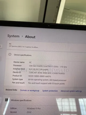 Laptop HP Spectre X360 16GB Intel Core i7 SSD 1T