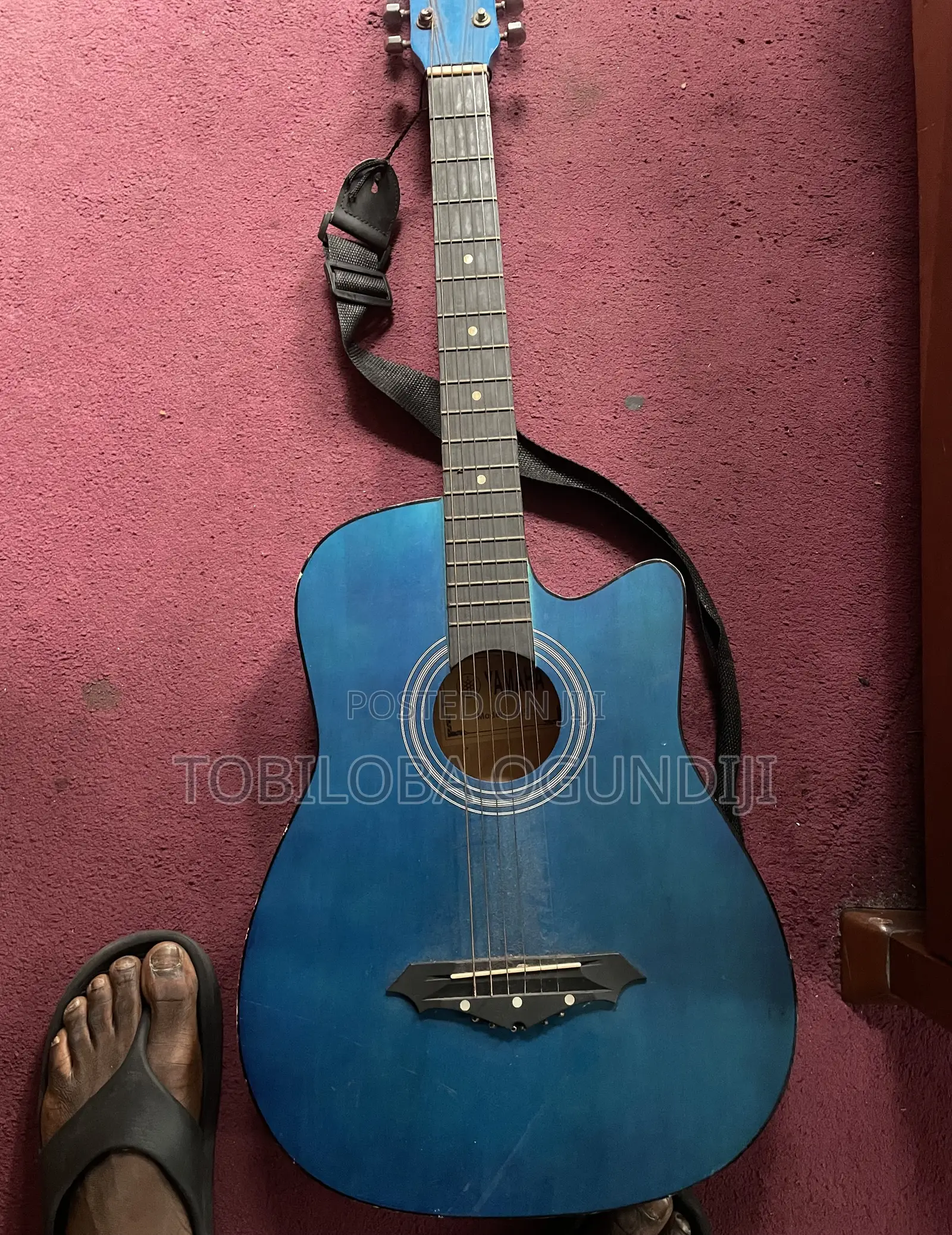 Generic Acoustic Box Guitar - Blue