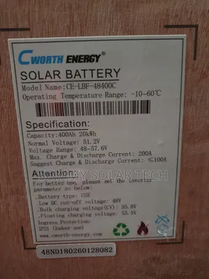 Cworth Energy Lithium Ion Battery 20kwh 48v