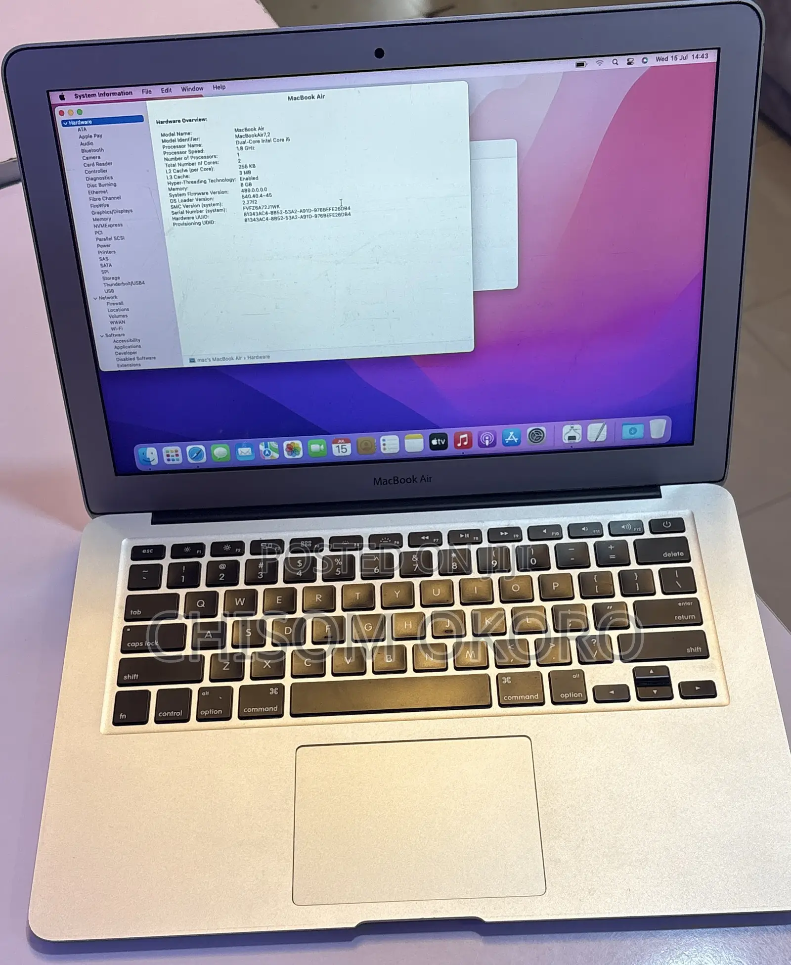 Laptop Apple MacBook Air 2017 8GB Intel Core i5 SSD 128GB