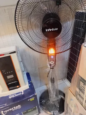 Solar Fan and Rechargeable Fan With Lithium Ion. Battery