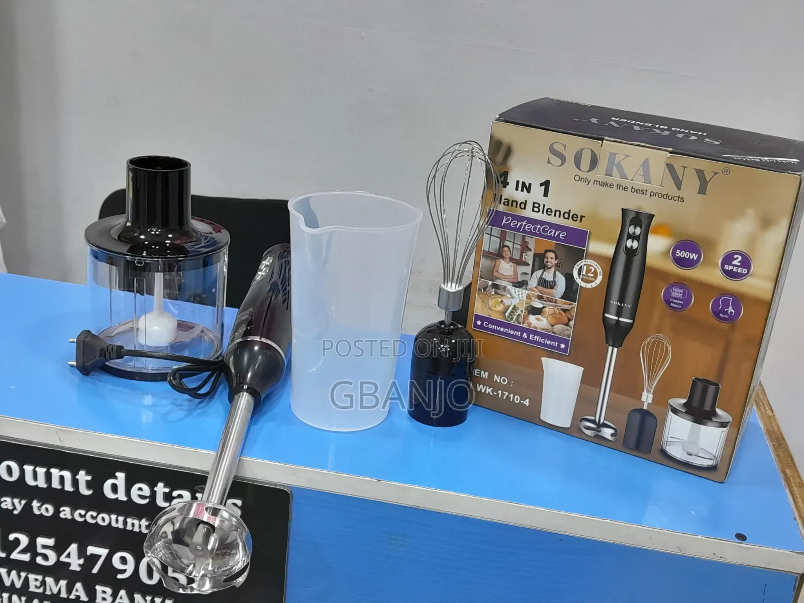 Sokany 4 in 1 Hand Blender
