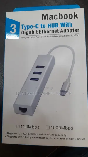 Macbook Type-C to Hub With Ethernet Adapter