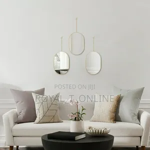 Oval Decorative Mirror in Abuja. Aesthetic Wall Hanging Mirror Set