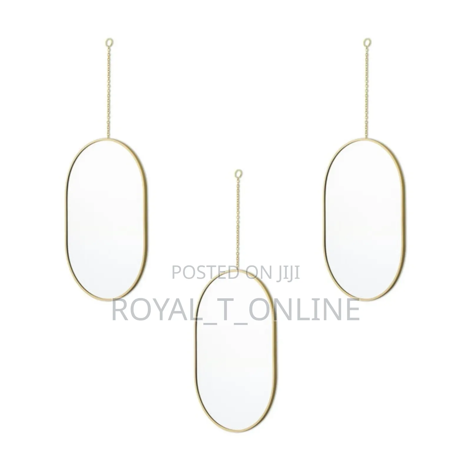 Oval Decorative Mirror in Abuja. Aesthetic Wall Hanging Mirror Set