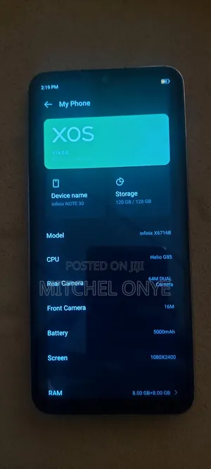 Infinix Note 30 128 GB Gold