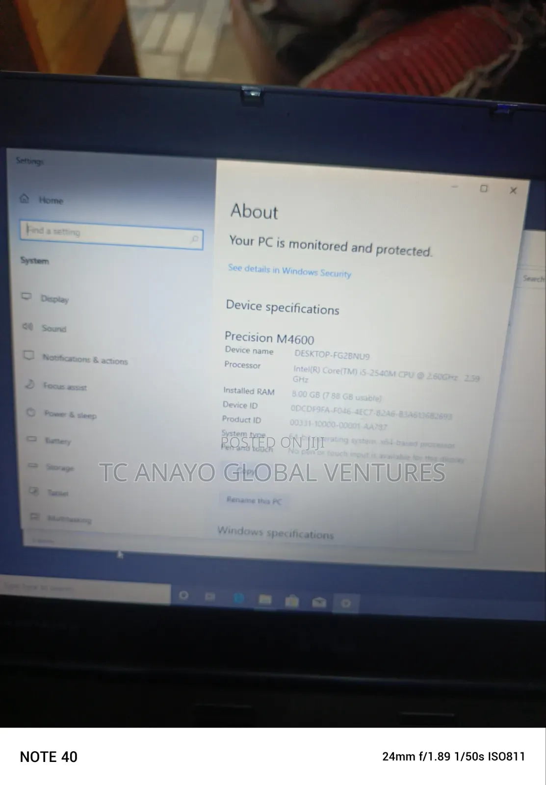 Laptop Dell Precision M4600 8GB Intel Core i5 HDD 500GB