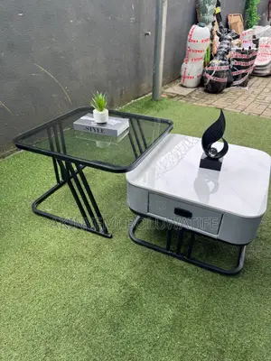 2 in 1 Glass & Marble Center Table