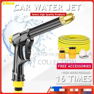 High Pressure Water Gun Nozzle 5m 15m Car Wash PVC Hose Tap Sprayer
