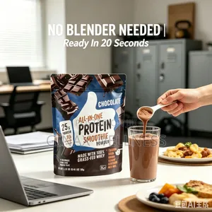All-in-One Protein Smoothie Powder With Collagen, Cocoa, and Milk