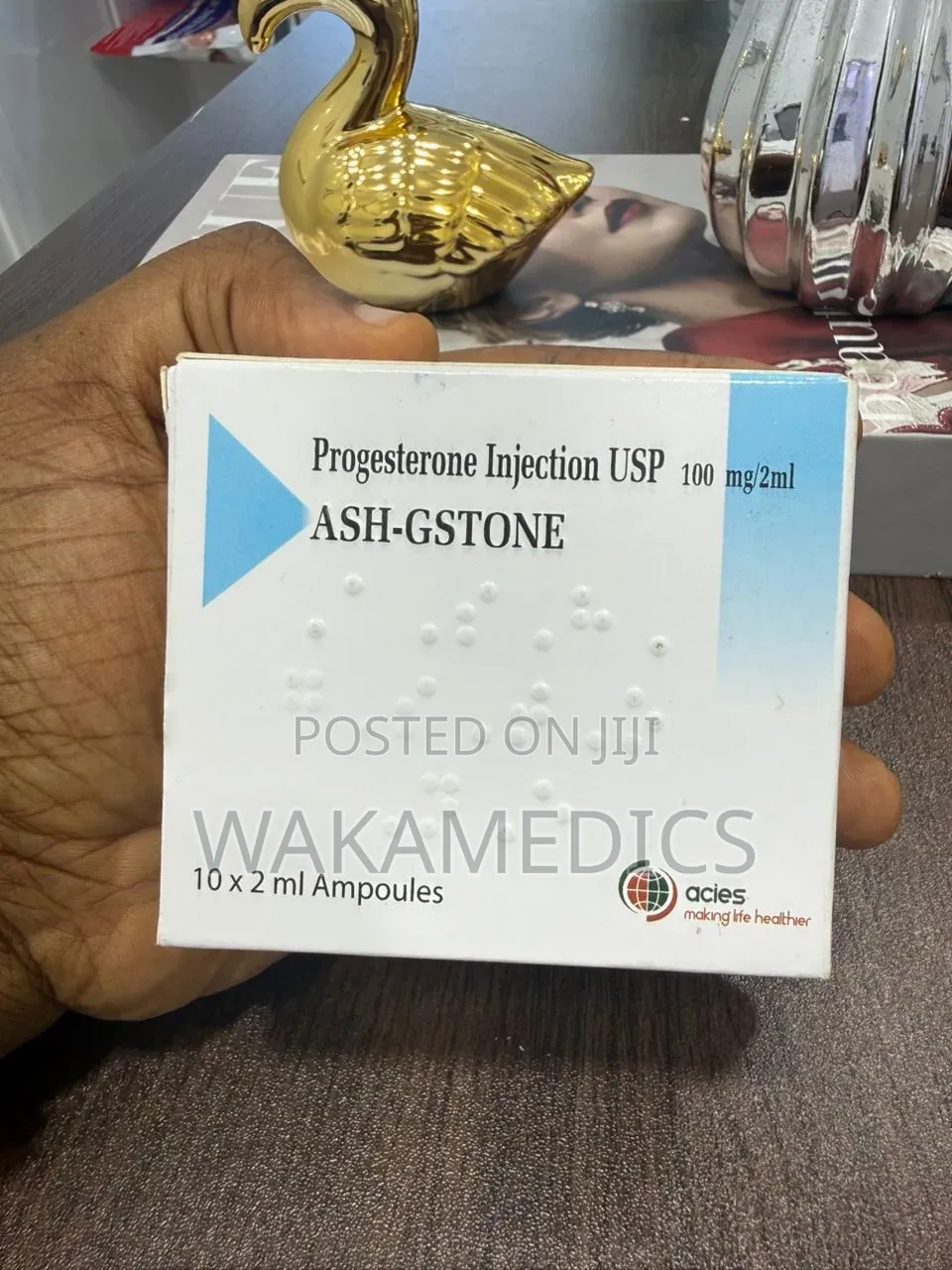 ASH-GSTONE Progesterone Injection USP 100mg/2ml