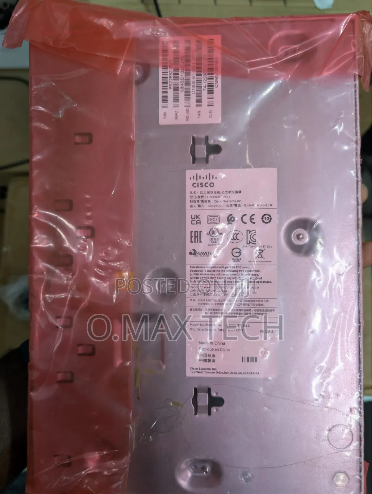 Cisco Catalyst C1000-8t-2g-L, Layer 2 Enterprise-Class Switch