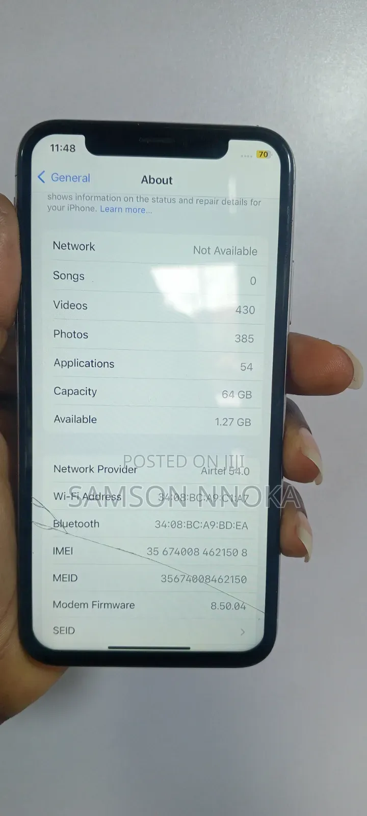 Apple iPhone X 64 GB White