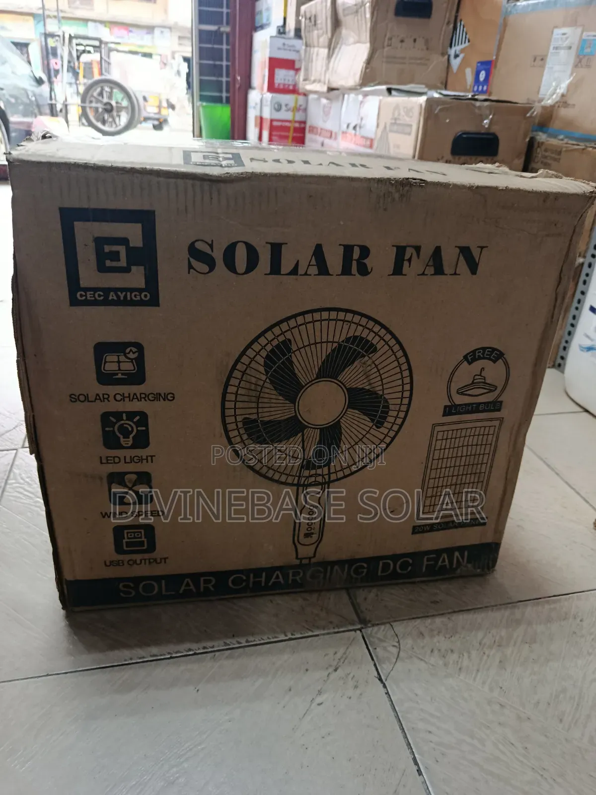 16" Solar Fan With Solar Panel