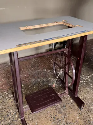 Treadle Sewing Machine Table/Stand Complete With Foot Pedal Flywheel