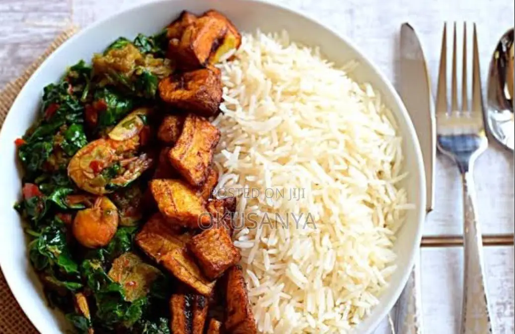White Rice Vegetable Sauce Combo