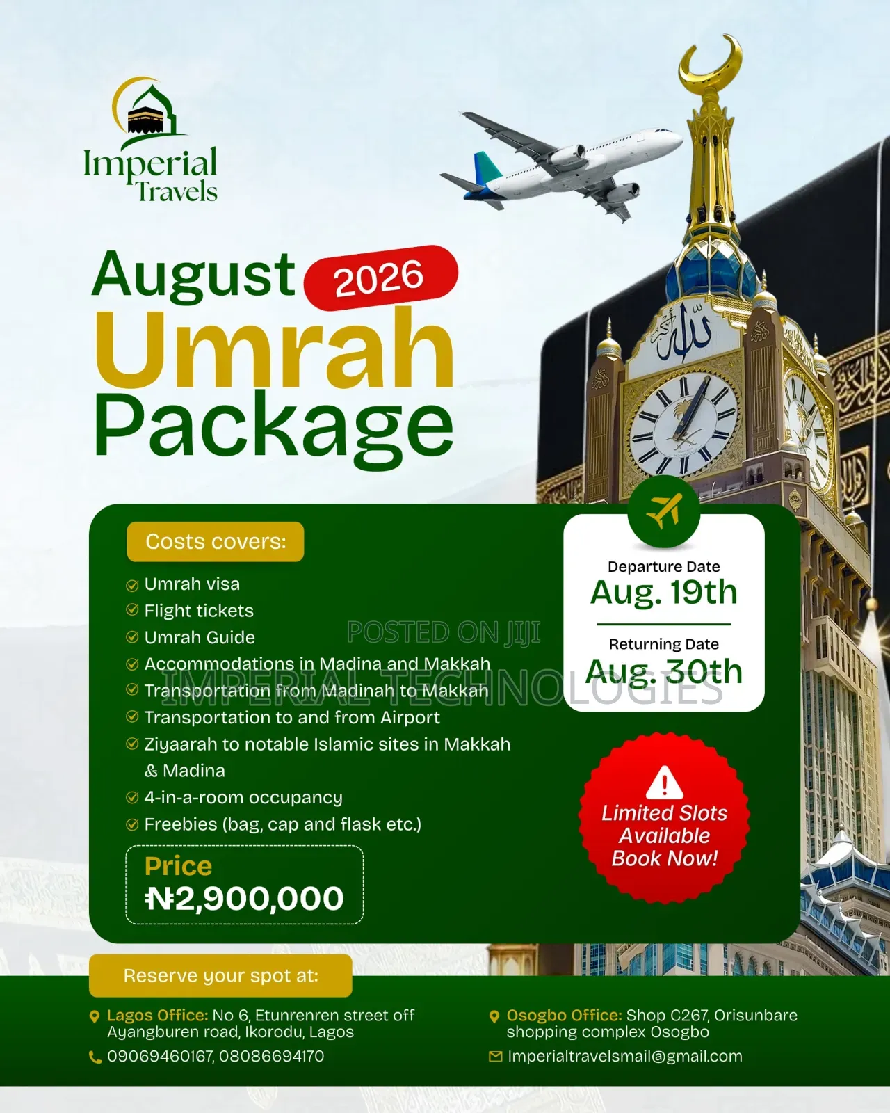 August Umrah Package