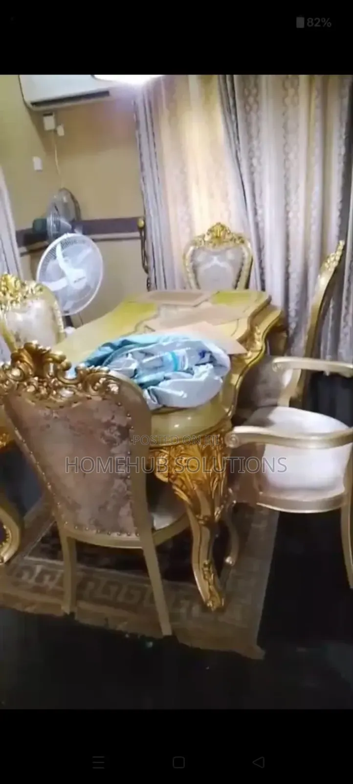 8 Seaters Royal Sofa With Center Table, Side Tables and Dining Table