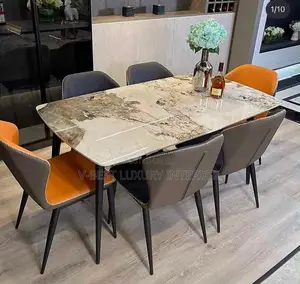 Premium 6-Seater Marble Dining Set